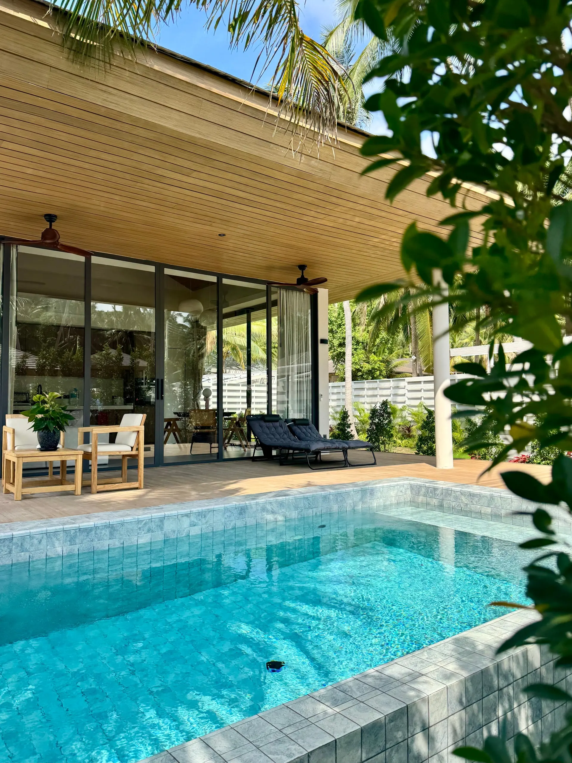 Villa I — private pool beside the covered teak terrace