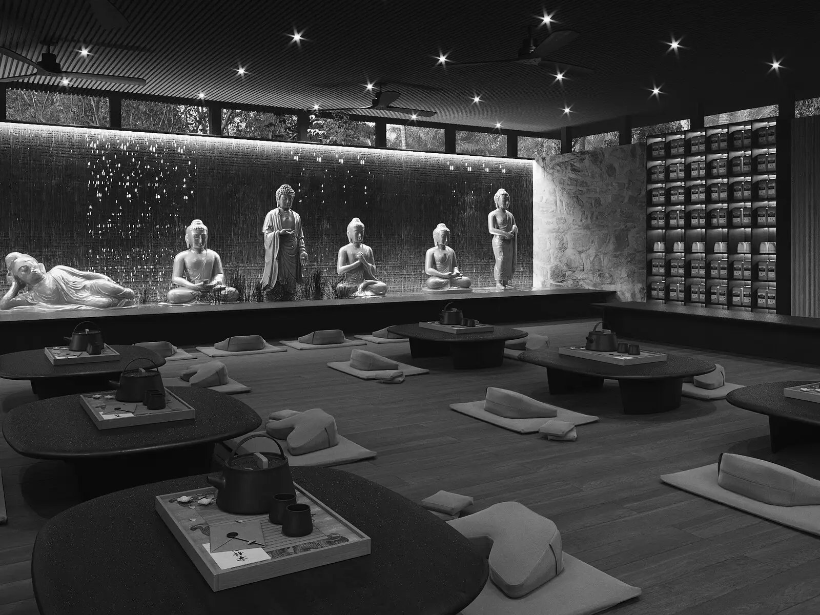 The Alchemist — the tea hall, under construction